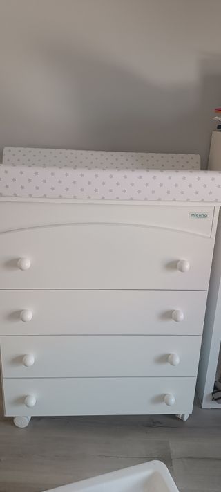 Cambiador con bañera blanco