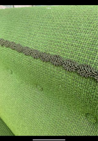 Poltrona letto verde in tessuto