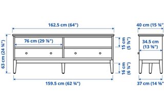 Mueble TV IDANÄS IKEA - Blanco
