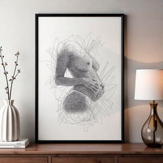 Cuadro personalizado estilo line art
