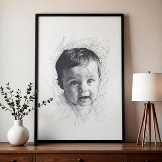 Cuadro personalizado estilo line art