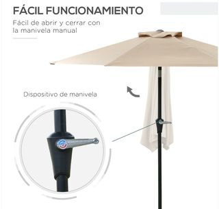 Sombrilla Jardín Beige 2.3x2.1m