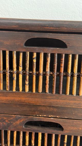 Cómoda 3 cajones - Madera & Caña