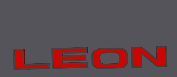 LETRAS “LEON” PARA PARRILLA DELANTERA SEAT