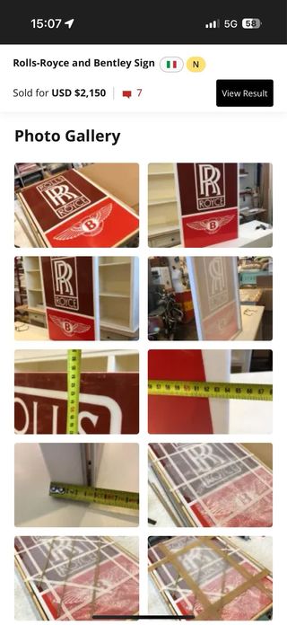 Letrero Rolls Royce & Bentley