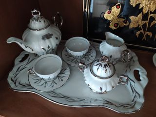 Juego té porcelana.