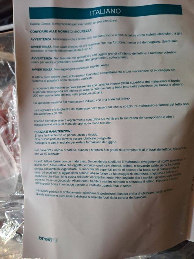 Lettino Brevi da viaggio