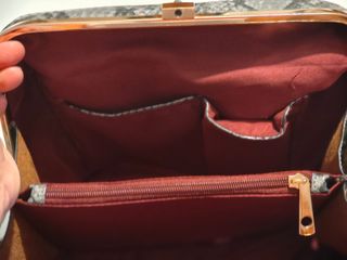 Borsa bauletto grigio pitonato