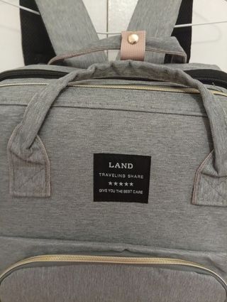 Mochila cambiador bebé - LAND _Gris