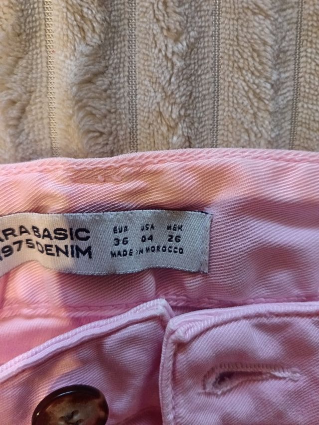 Pantalones Zara rosa con elástico