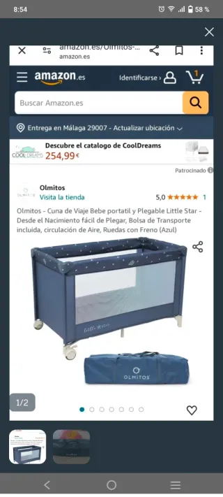 Cuna viaje Olmitos + colchón