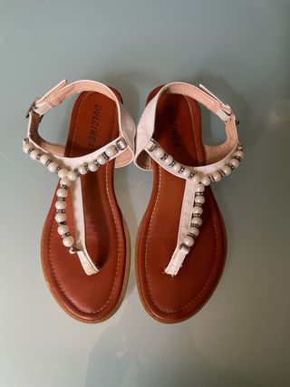 Sandali Dulcinea bianchi perle