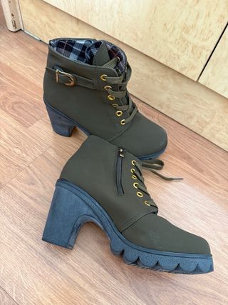 Botines Mujer Verde Olivo Talla 38