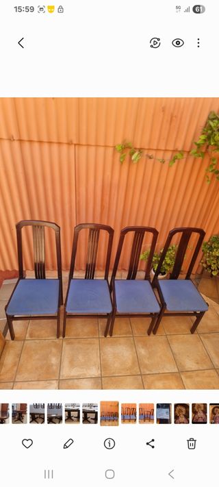 Mesa oval extensible de caoba