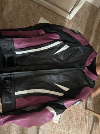 Chaqueta moto piel c/protecciones 