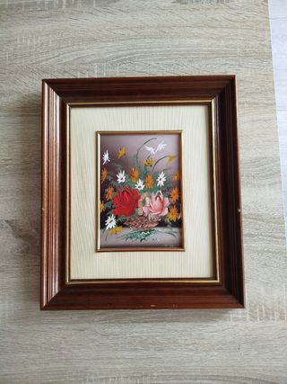 Cuadro flores - Pintado a mano
