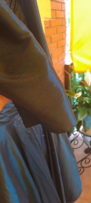 Vestido fiesta azul turquesa