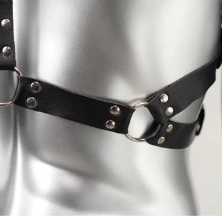 cinturon de cuero negro - Ajustable