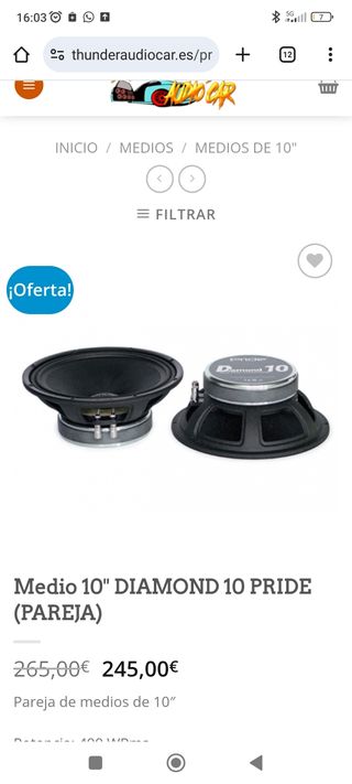 Medios pride Diamond 10 " nuevos