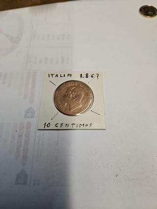 Moneda 10 Céntimos Italia 186?