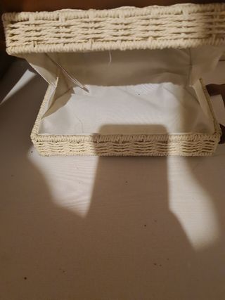 Bolso bandolera beige y marrón