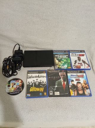 PS2 (PlayStation 2) + 6 juegos