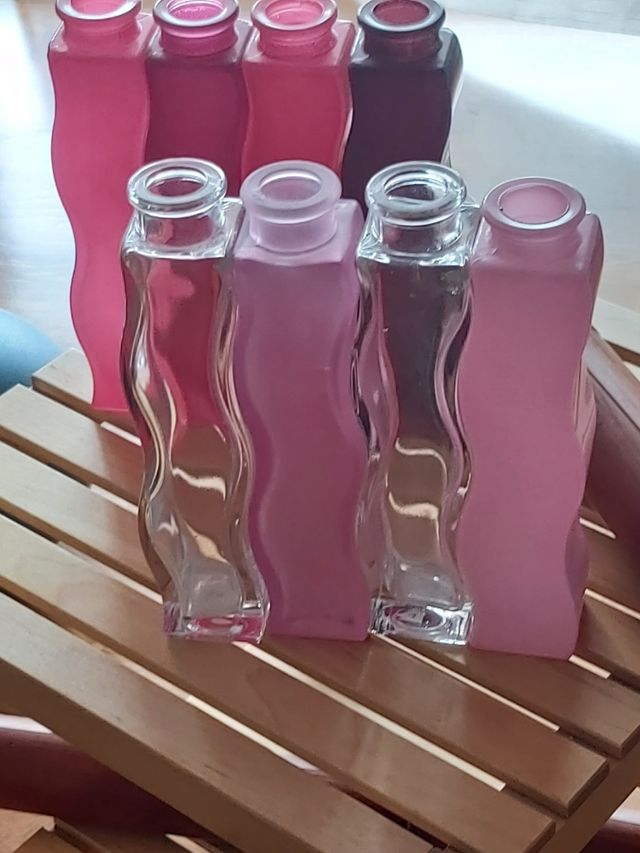 Jarrón cristal tonos rosa y transparente - Ikea