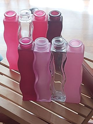 Jarrón cristal tonos rosa y transparente - Ikea