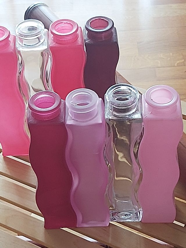 Jarrón cristal tonos rosa y transparente - Ikea