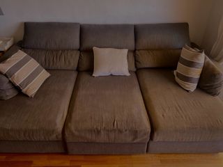 Sofá chaise longue IKEA azul