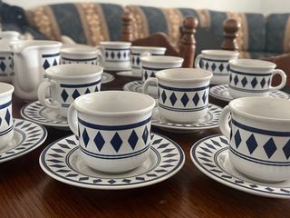 Juego café Sargadelos azul y blanco