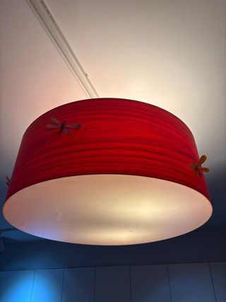 Lámpara techo roja LUXCAMBRA