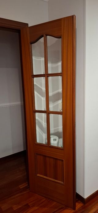 Puertas madera sapeli 2 hojas