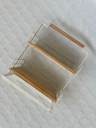 Estantería 2 niveles - Blanco y Madera