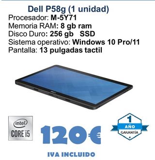 Dell P58g - Tablet 13" táctil