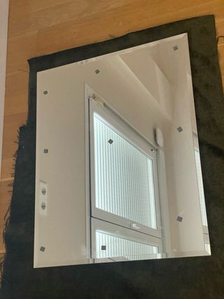 Espejo biselado plateado