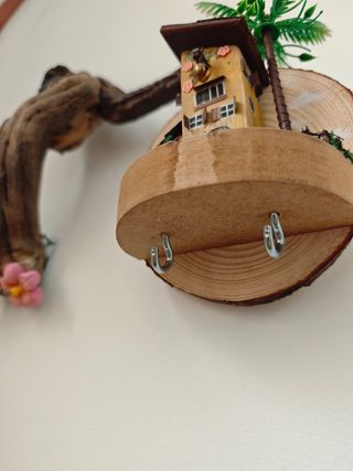 Perchero madera vintage reciclado