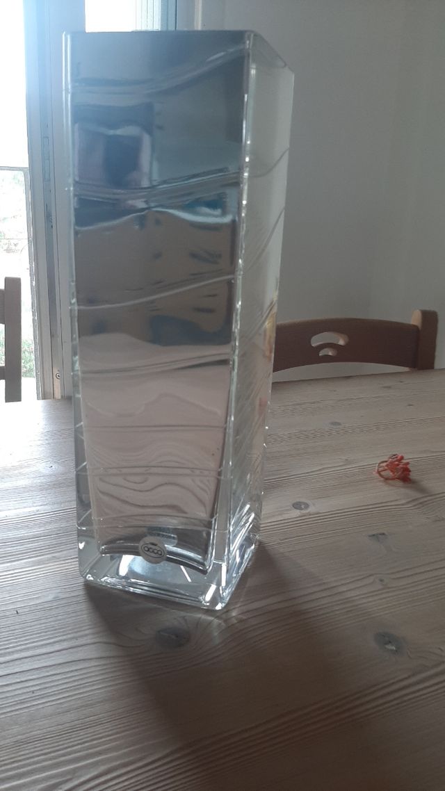 Vaso in vetro e argento