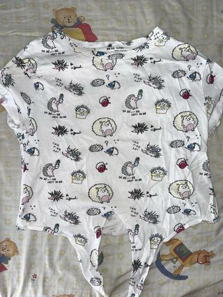 Camiseta estampada erizos – Bershka Girl (Talla XS