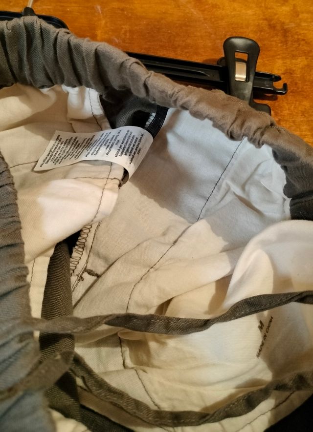 Pantaloni 3/4 lino verde oliva