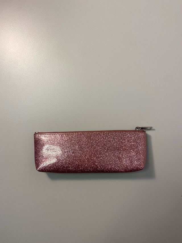 Estuche rosa glitter