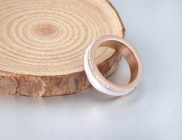 Anillos compromiso oro rosa y blanco con Moissanic