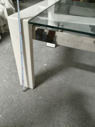 Mesa centro cristal blanco - Moderna