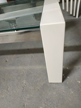 Mesa centro cristal blanco - Moderna