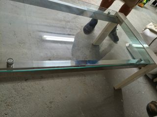 Mesa centro cristal blanco - Moderna