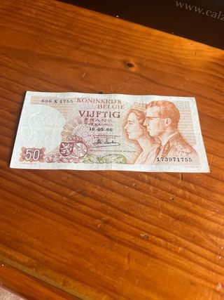 Billete 50 Francos Belgas 1966