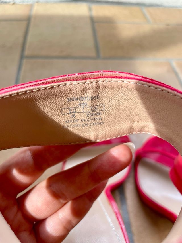 Sandali Zara rossi tacco 38