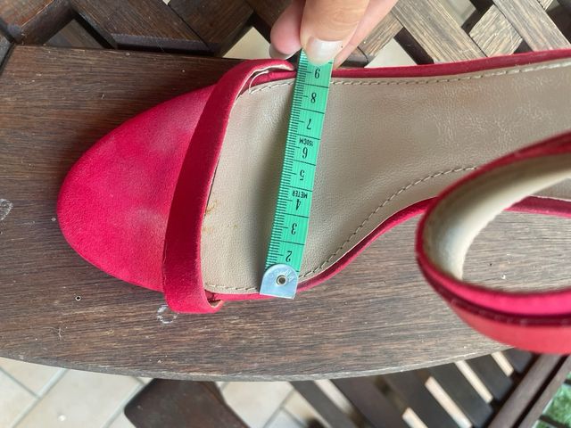 Sandali Zara rossi tacco 38