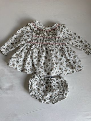 Vestido y braga bebé niña - floral