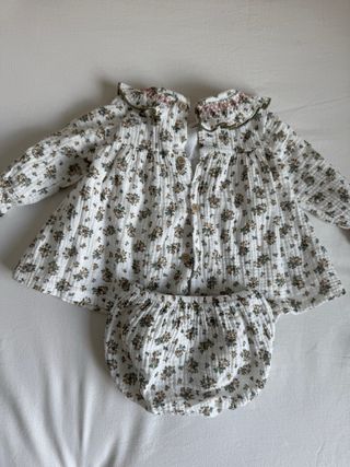 Vestido y braga bebé niña - floral